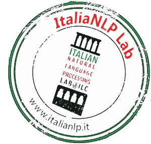 Timbro circolare dell&rsquo;ItaliaNLP Lab: Italian Natural Language Processing Lab @ ILC, www.italianlp.it